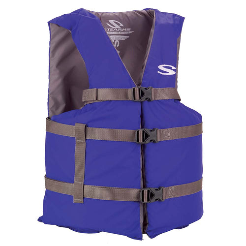 Stearns PFD 2001 Adult Boat Universal Blue Display for Adults Over 90lbs - Chest Size Of 50