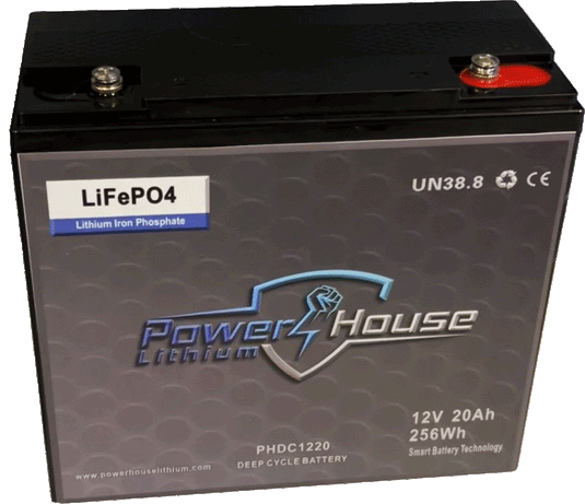 PowerHouse Lithium 12V 20Ah Deep Cycle Battery