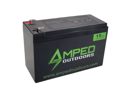 Amped Outdoors 12V 15 AH Life PO4 Battery