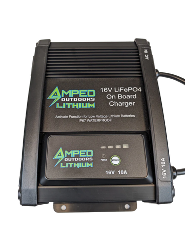 16V 80Ah LiFePO4 Battery - Bluetooth - IP67 Waterproof - On board Charger Included! IN STOCK