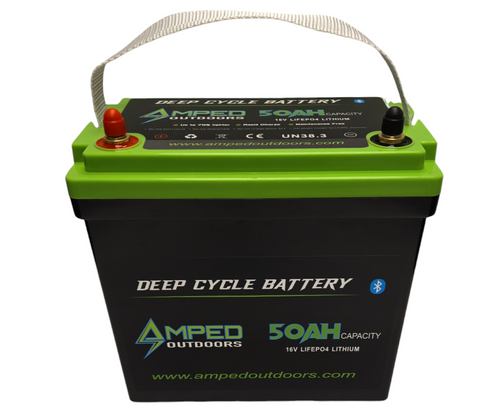 16V 50Ah LiFePO4 Battery - Bluetooth - IP67 Waterproof - On board Charger Included!