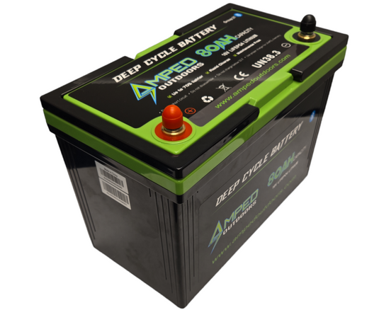 16V 80Ah LiFePO4 Battery - Bluetooth - IP67 Waterproof - On board Charger Included!