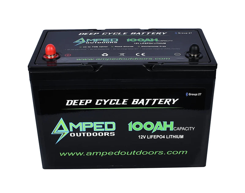 Load image into Gallery viewer, Amped Outdoors 100Ah Lithium Battery (LiFePO4) 12.8V - Bluetooth

