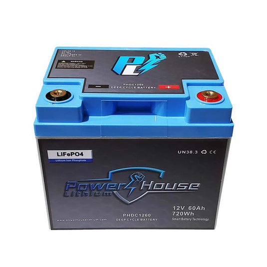 PowerHouse Lithium 12V 60Ah Deep Cycle Battery