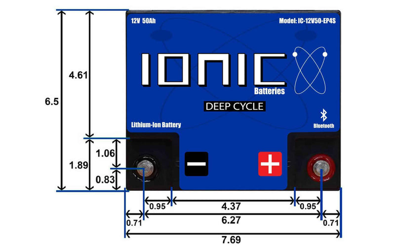 Load image into Gallery viewer, Ionic 12 Volt 50Ah Deep Cycle Lithium Battery
