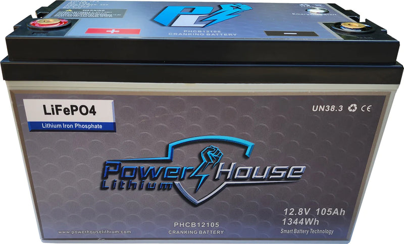 Load image into Gallery viewer, Power House Lithium 12V 105AH Cranking Battery W/ Emergency Start
