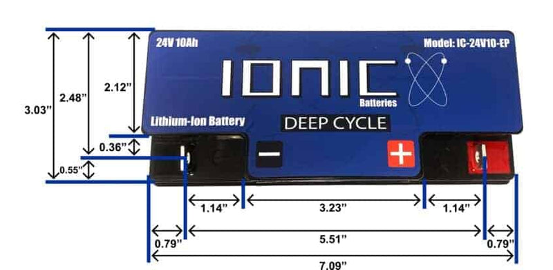 Load image into Gallery viewer, Ionic  24 Volt 10Ah Lithium Battery
