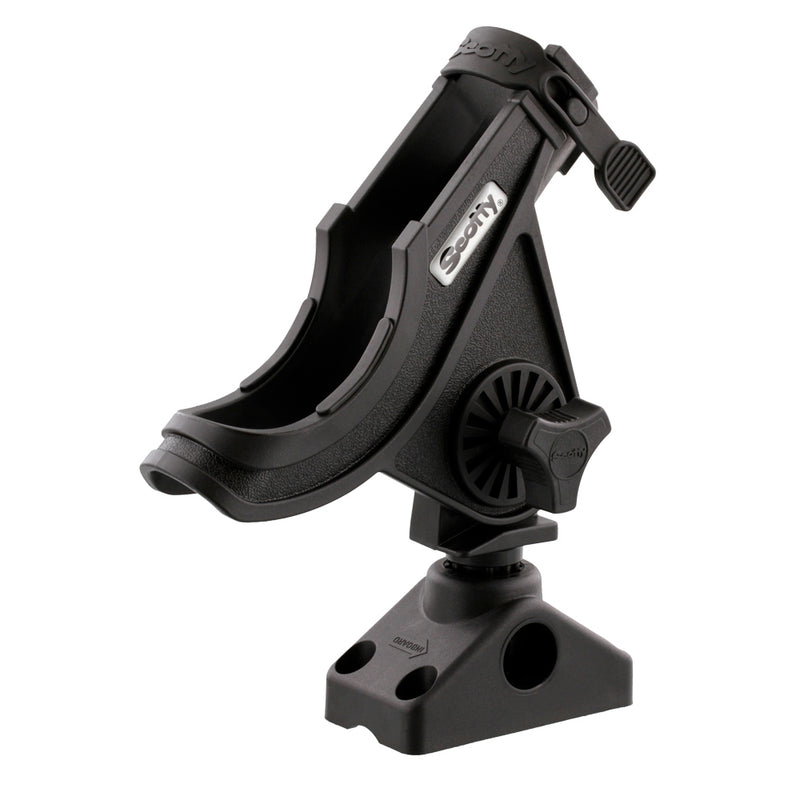 Load image into Gallery viewer, Scotty 280 Bait Caster/Spinning Rod Holder w/241 Deck/Side Mount - Black [280-BK]
