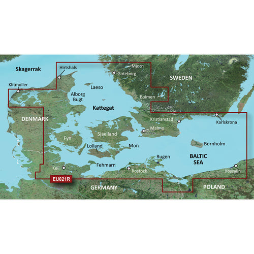 Garmin BlueChart g3 HD - HXEU021R - Denmark East  Sweden Southeast - microSD/SD [010-C0777-20]