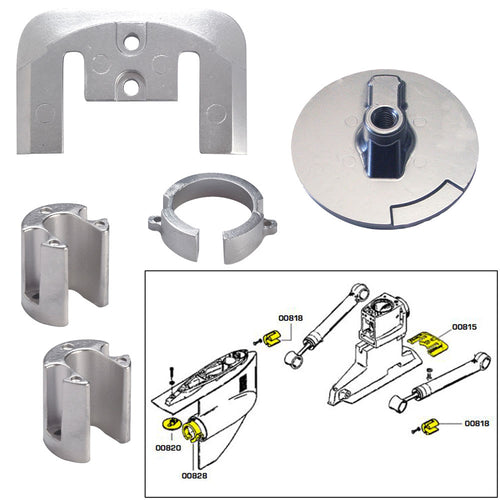 Tecnoseal Anode Kit w/Hardware - Mercury Bravo 1 - Zinc [20803]