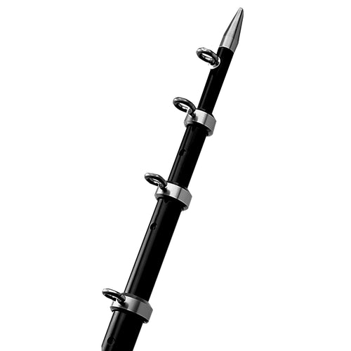 TACO 8' Black/Silver Center Rigger Pole - 1-1/8