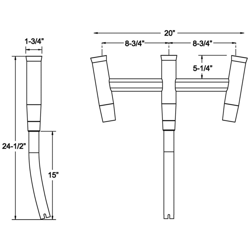 Load image into Gallery viewer, TACO Kite Fishing 3-Rod Cluster [F31-0770BSA-1]
