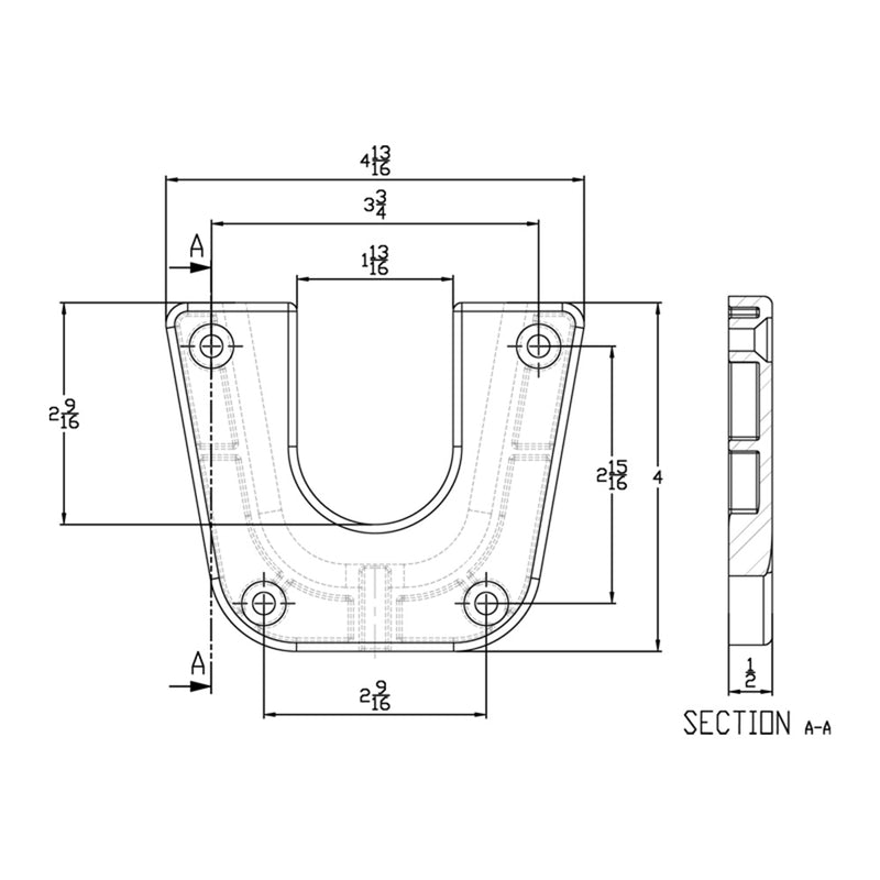 Load image into Gallery viewer, TACO Stainless Steel Mounting Bracket f/Side Mount Table Pedestal [F16-0080]
