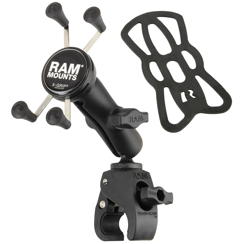 Load image into Gallery viewer, RAM Mount Small Tough-Claw Base w/Double Socket Arm  Universal X-Grip Cell/iPhone Cradle [RAM-B-400-UN7]
