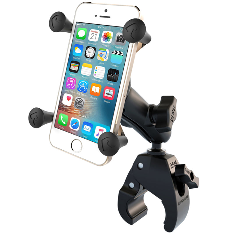 Load image into Gallery viewer, RAM Mount Small Tough-Claw Base w/Double Socket Arm  Universal X-Grip Cell/iPhone Cradle [RAM-B-400-UN7]
