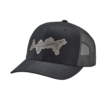 Load image into Gallery viewer, STRIKER Fossil Fish Patch Trucker Black
