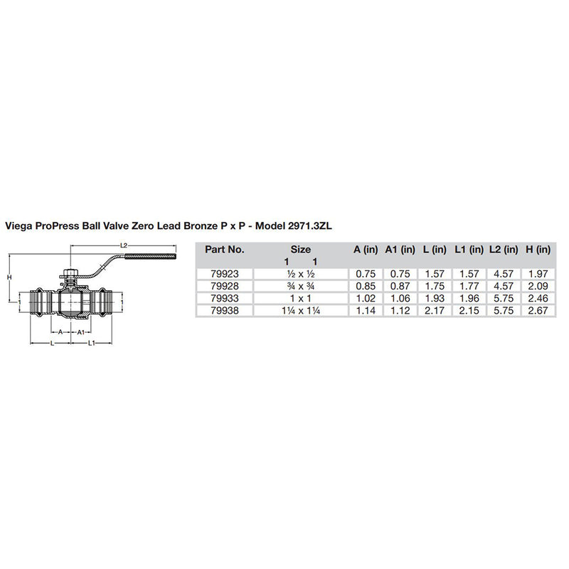 Load image into Gallery viewer, Viega ProPress 1&quot; Zero Lead Bronze Ball Valve w/Stainless Stem - Double Press Connection - Smart Connect Technology [79933]
