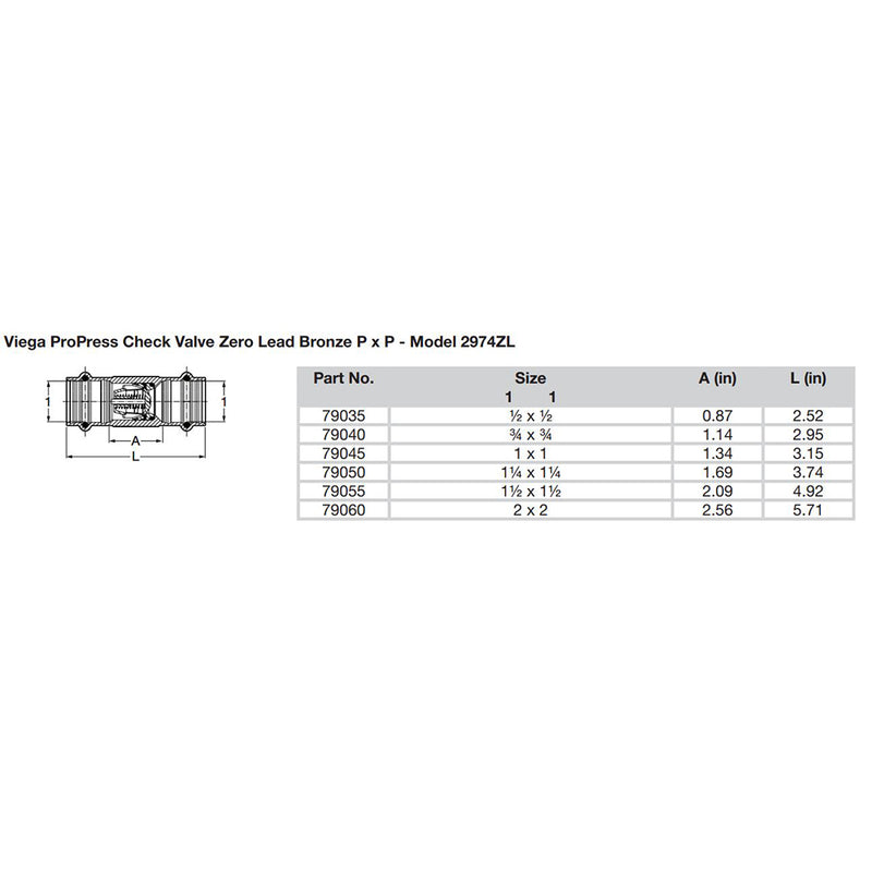 Load image into Gallery viewer, Viega ProPress 1-1/2&quot; Zero Lead Check Valve - Double Press Connection - Smart Connect Technology [79055]
