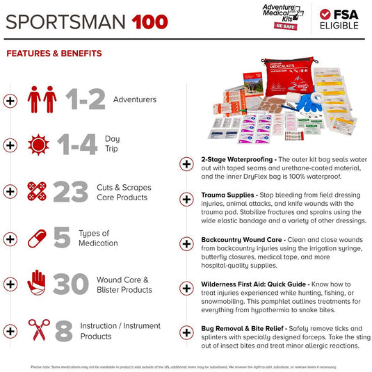 Adventure Medical Sportsman 100 First Aid Kit [0105-0100]