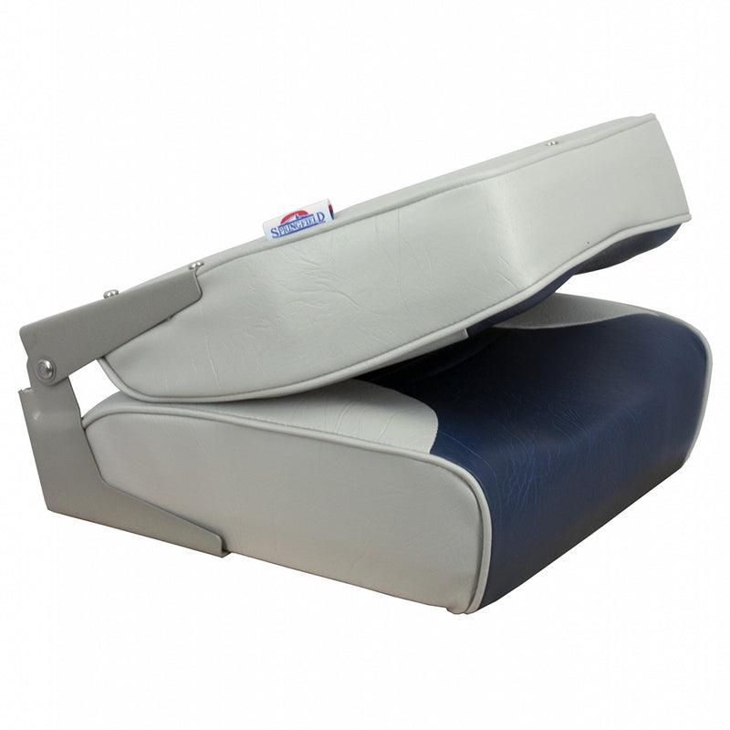 Load image into Gallery viewer, Springfield Economy Multi-Color Folding Seat - Grey/Blue [1040651]
