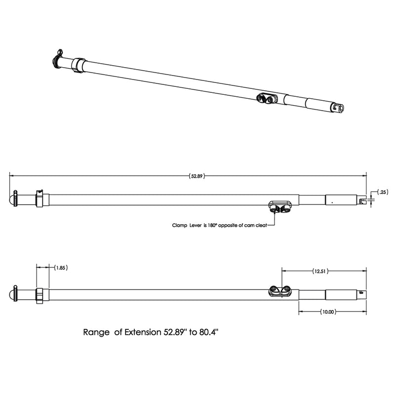 Load image into Gallery viewer, TACO Tele-Sun Carbon Fiber Shade Pole w/Carry Bag [T10-7005CF]
