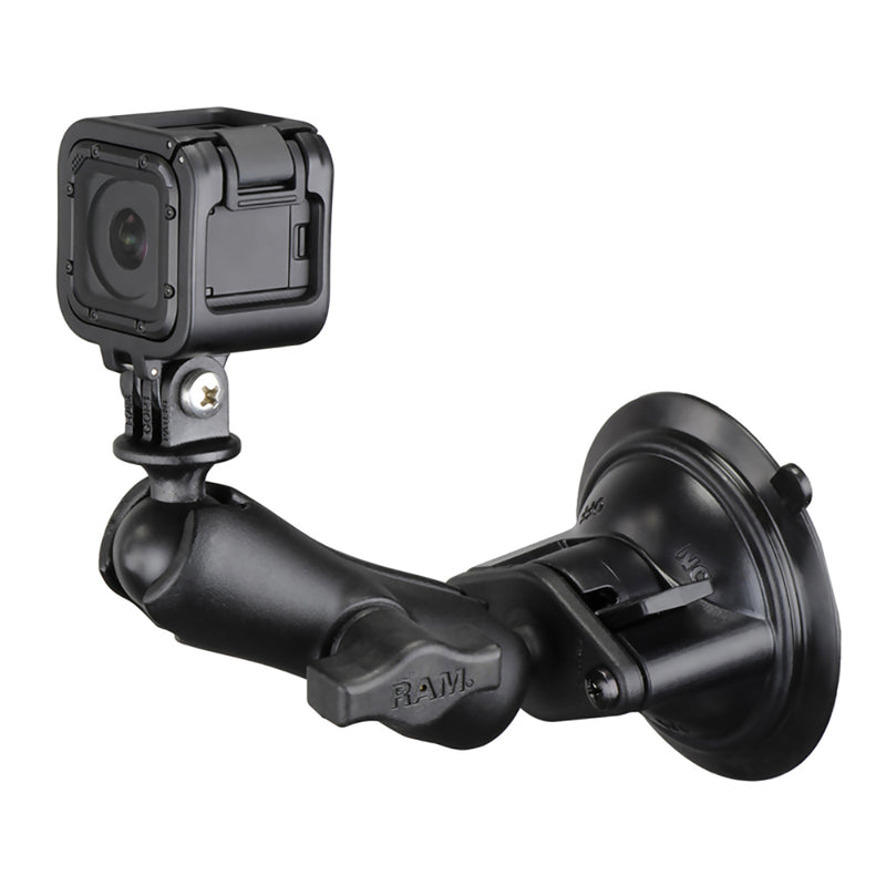 Load image into Gallery viewer, RAM Mount RAM Twist-Lock Suction Cup Mount w/Universal Action Camera Adapter [RAM-B-166-GOP1U]
