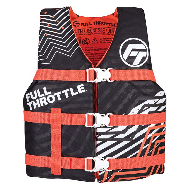 Load image into Gallery viewer, Full Throttle Youth Nylon Life Jacket - Pink/Black [112200-105-002-22]
