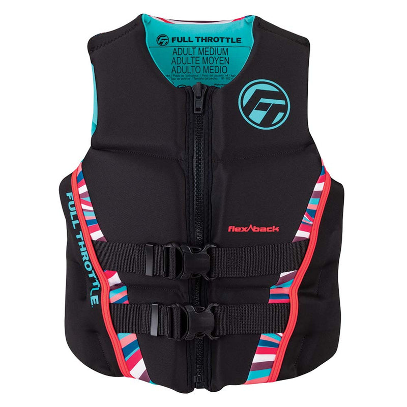 Load image into Gallery viewer, Full Throttle Womens Rapid-Dry Flex-Back Life Jacket - Womens M - Pink/Black [142500-105-830-22]
