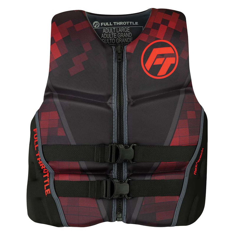 Load image into Gallery viewer, Full Throttle Mens Rapid-Dry Flex-Back Life Jacket - XL - Black/Red [142500-100-050-22]
