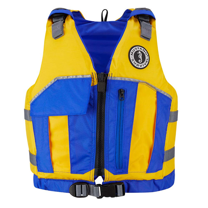 Load image into Gallery viewer, Mustang Youth Reflex Foam Vest - Yellow/Royal Blue [MV7030-220-0-216]
