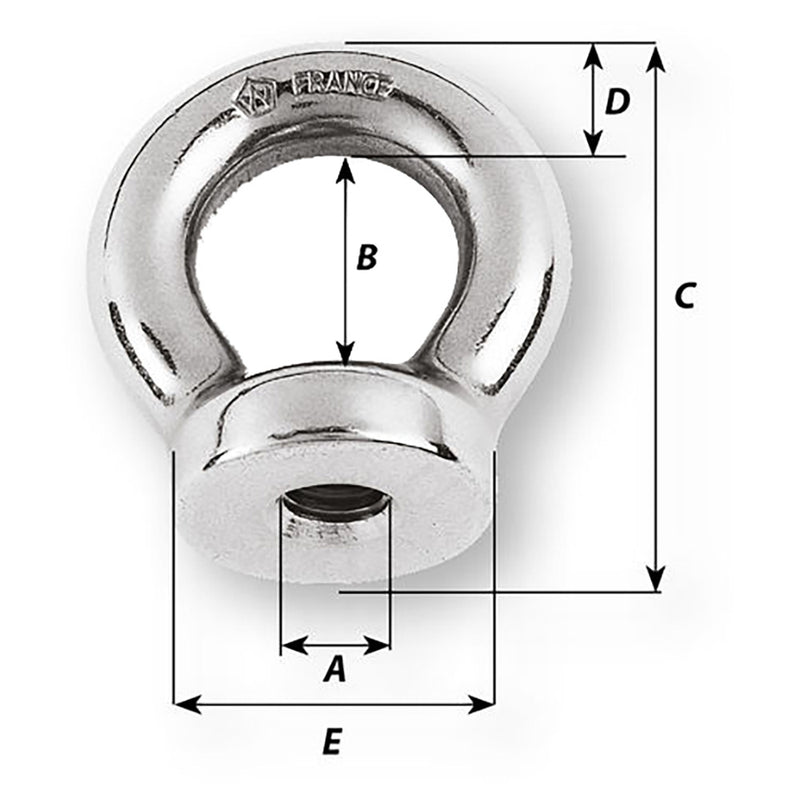 Load image into Gallery viewer, Wichard 3/8 Eye Nut - 13/16&quot; Diameter [06351]
