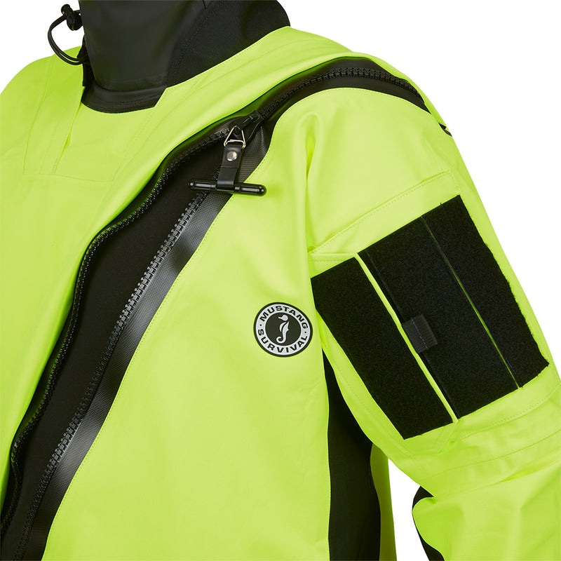 Load image into Gallery viewer, Mustang Sentinel Series Water Rescue Dry Suit - Fluorescent Yellow Green-Black - Large 2 Long [MSD62403-251-L2L-101]
