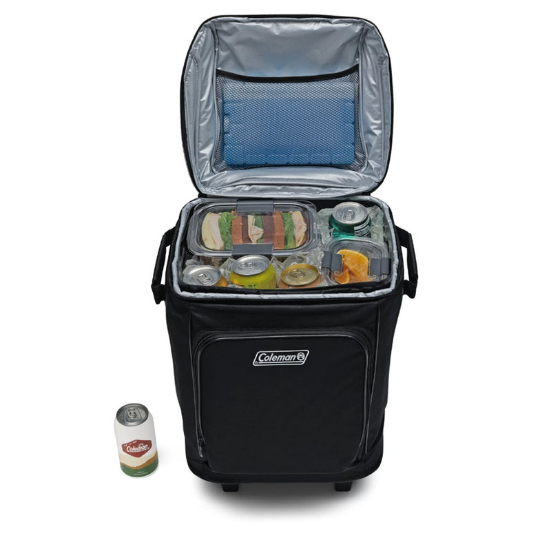 Load image into Gallery viewer, Coleman CHILLER 42-Can Soft-Sided Portable Cooler w/Wheels - Black [2158136]
